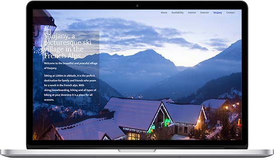 Webbproduktion för skidboende i Frankrike