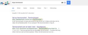 Sökfrasen fetmarkeras i url