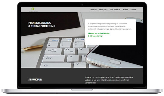 Webbproduktion åt ACC Byggkonsult i Uppsala